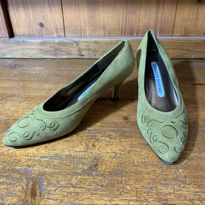 Gold Suede Jennifer Moore Heels